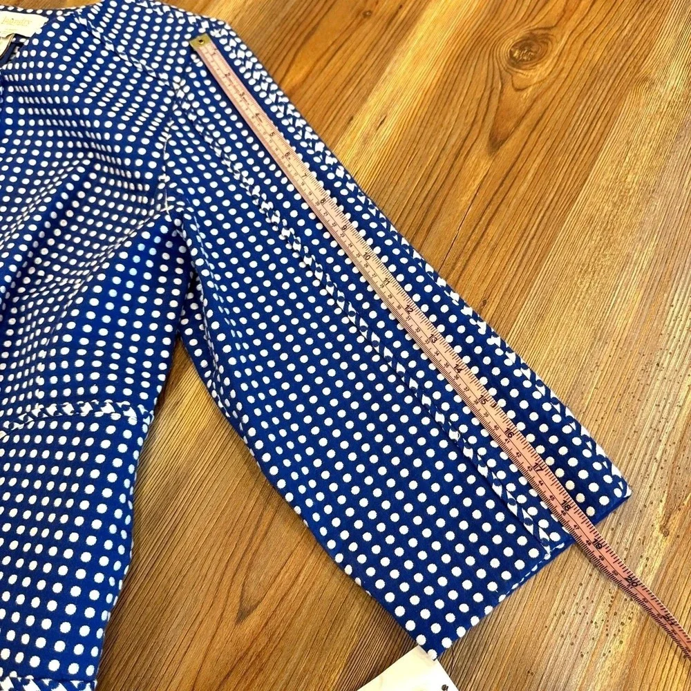 Laundry by Shelli‎ Segal Skirt Suit Womens 14 Blue Polka Dot 2-Piece Set NWT